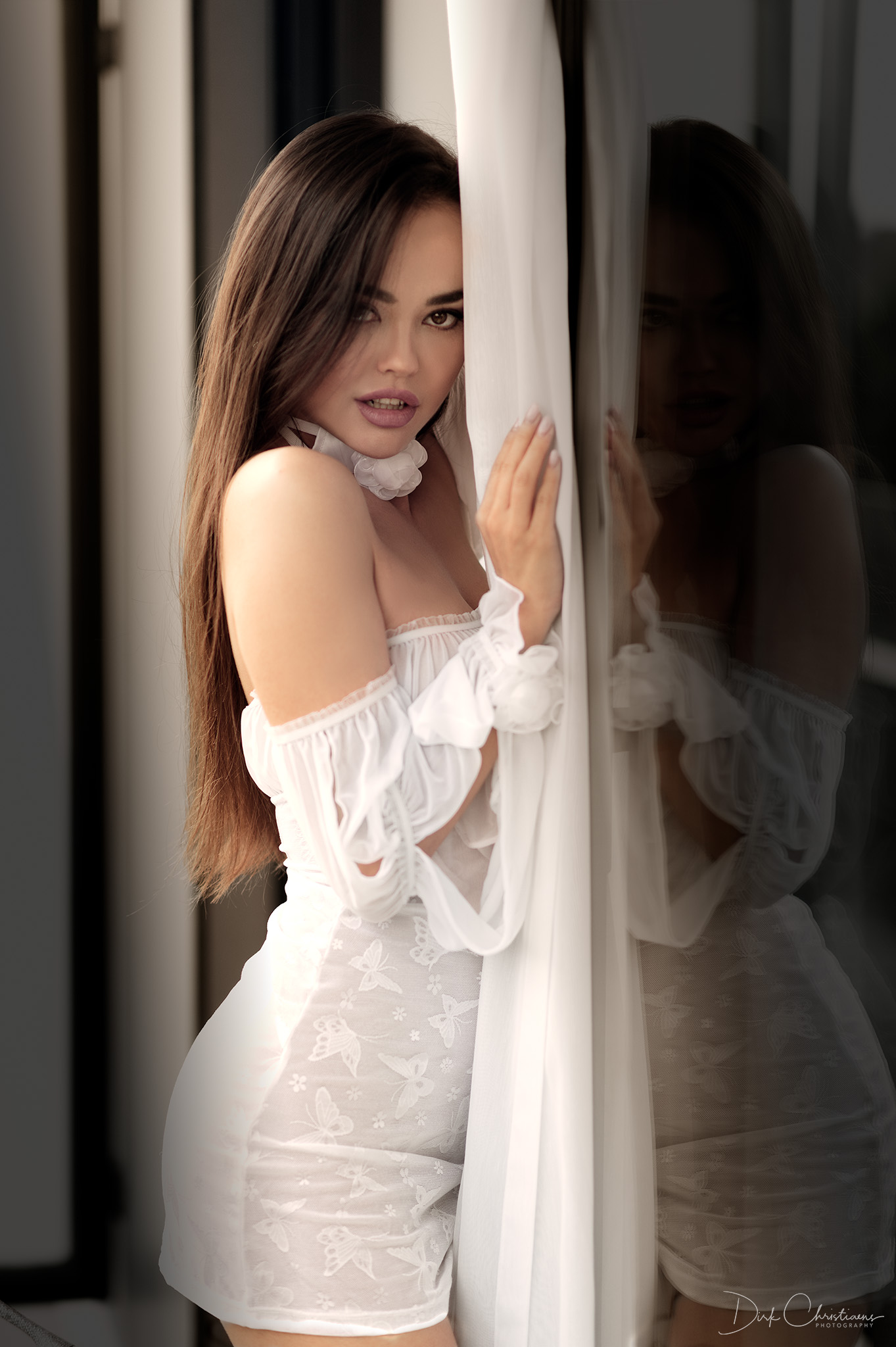 Anna Sokolova, model from Ukraine at a boudoir photoshoot