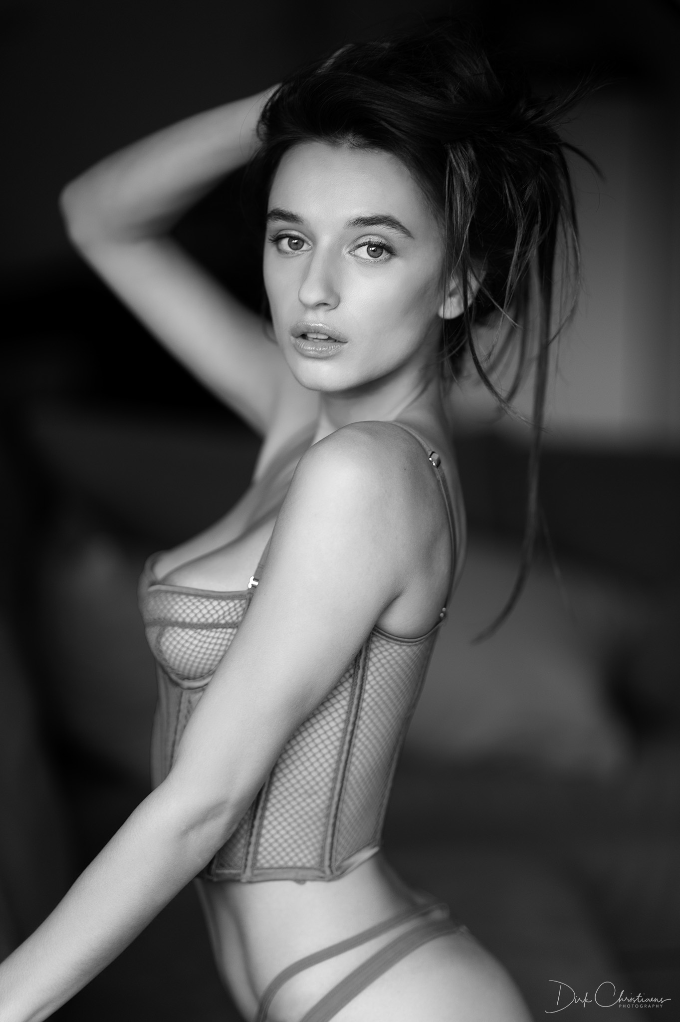 Gloria Sol, model from Ukraine at a boudoir photoshoot