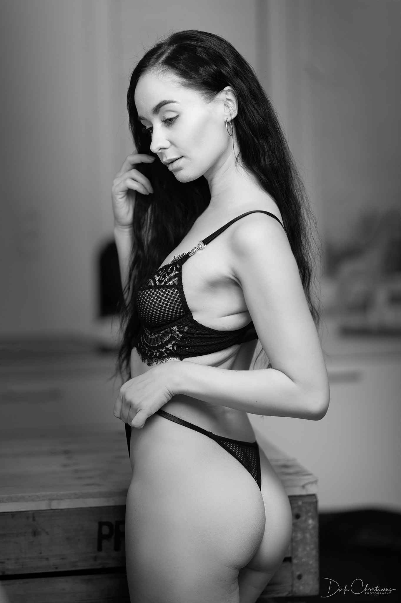 Isinka Luxova, model from Czech Republic at a boudoir photoshoot