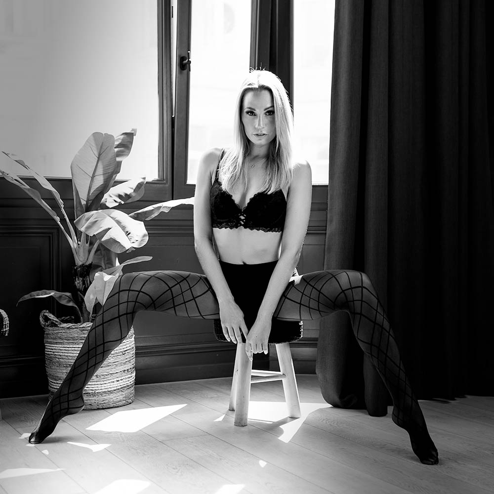 Katinka Kempeneers, model from Belgium at a boudoir photoshoot
