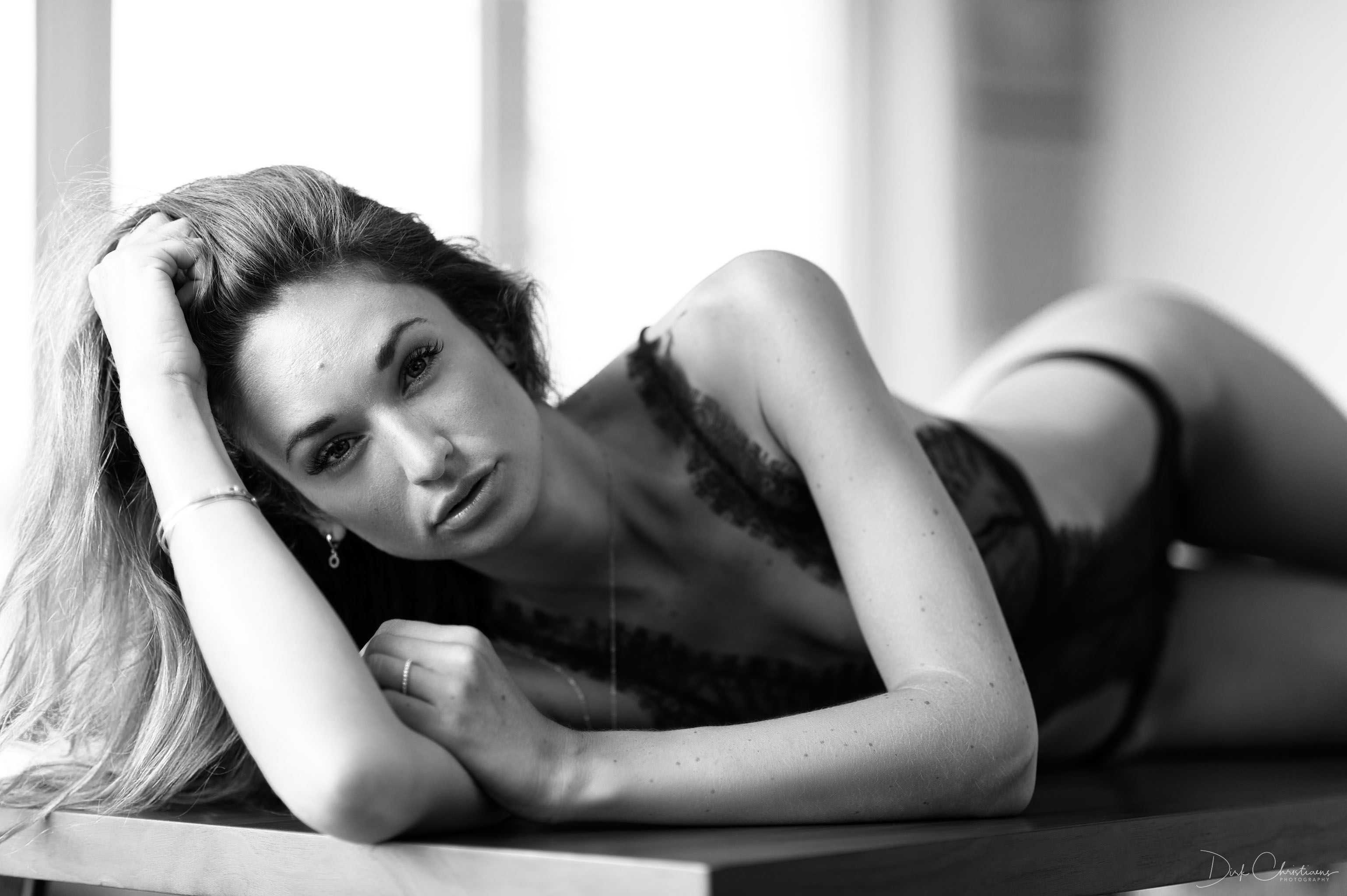 Morgane, model from Belgium at a boudoir photoshoot