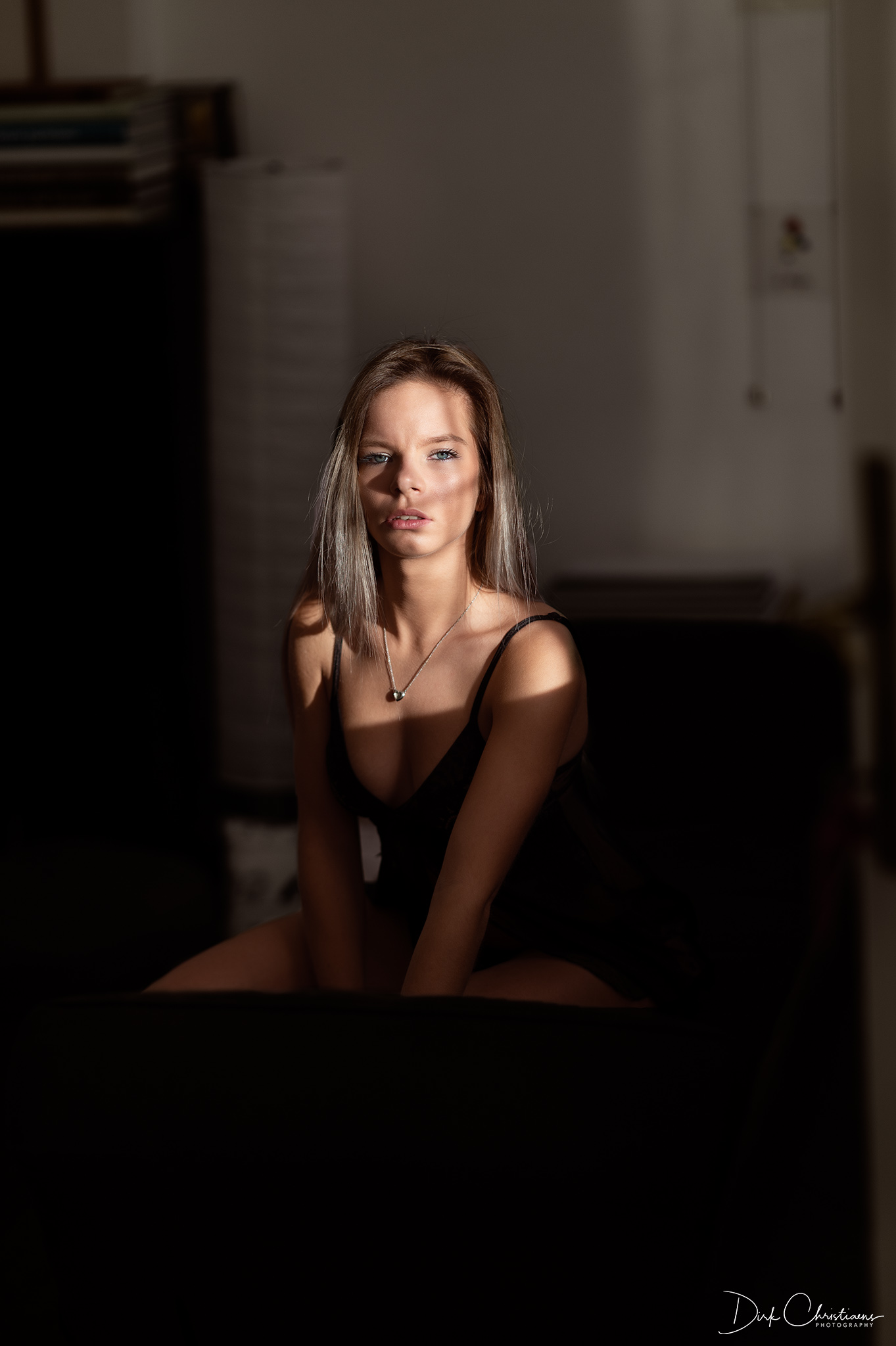 Stéphanie Onkelinx, model from Belgium at a boudoir photoshoot