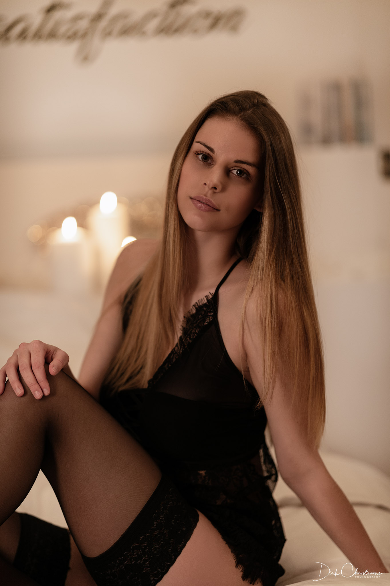 Yentl De Troyer, model from Belgium at a boudoir photoshoot